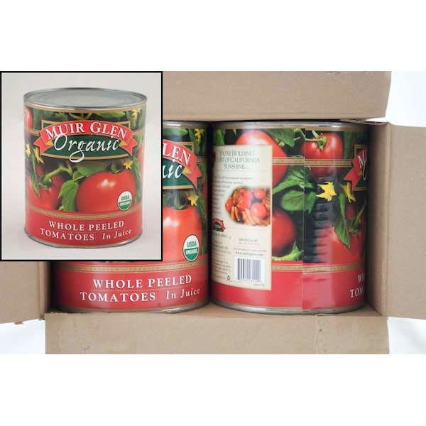 Muir Glen Muir Glen Organic Whole Peeled Tomatoes 102 oz. Bottle, PK6 725342-26014 - main